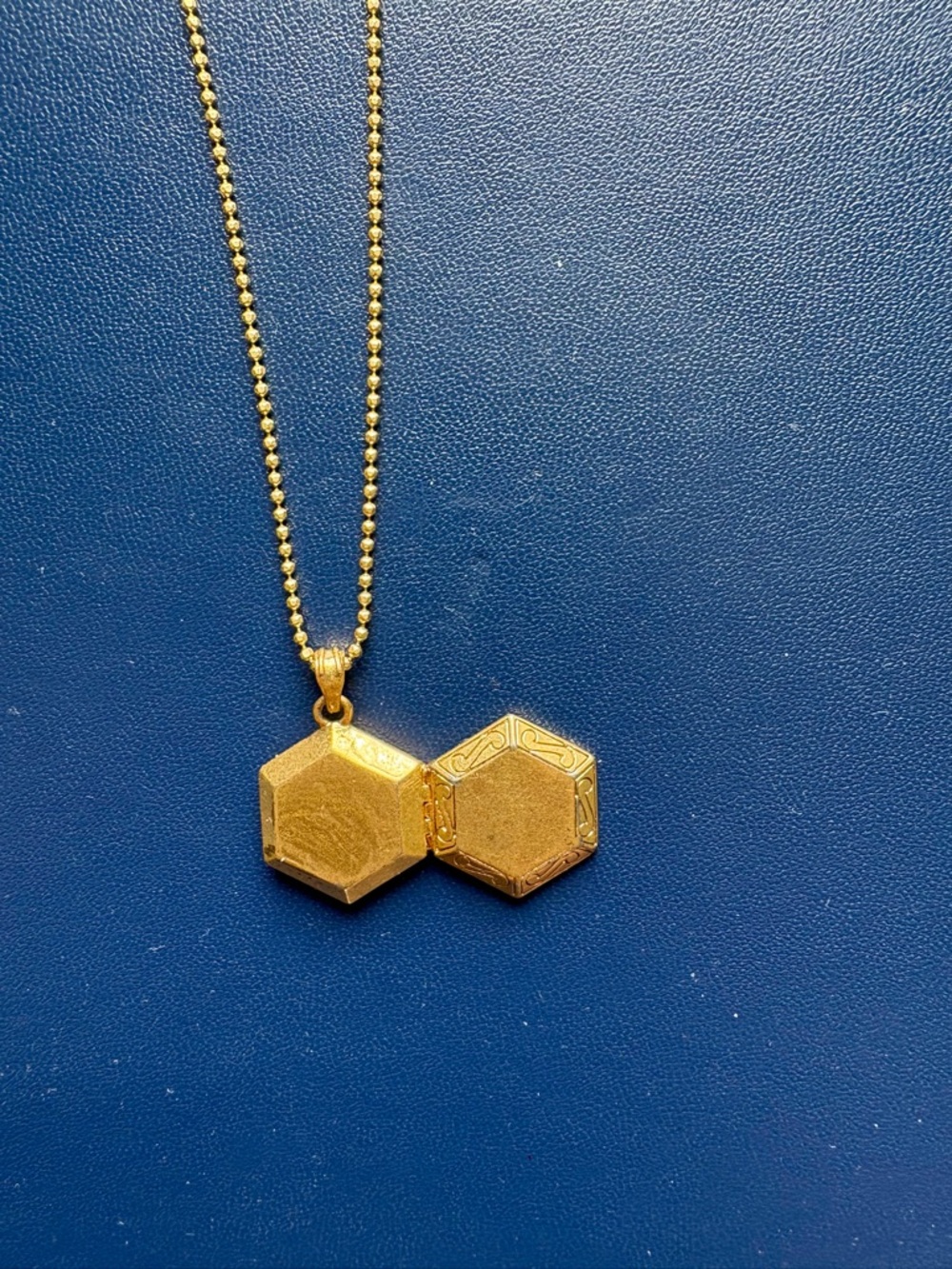 Madewell Gold Double Locket Necklace Geometric Pendant Adjustable